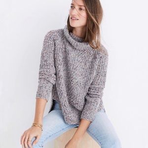Madewell Colorfleck Ribbed Turtleneck Sweater